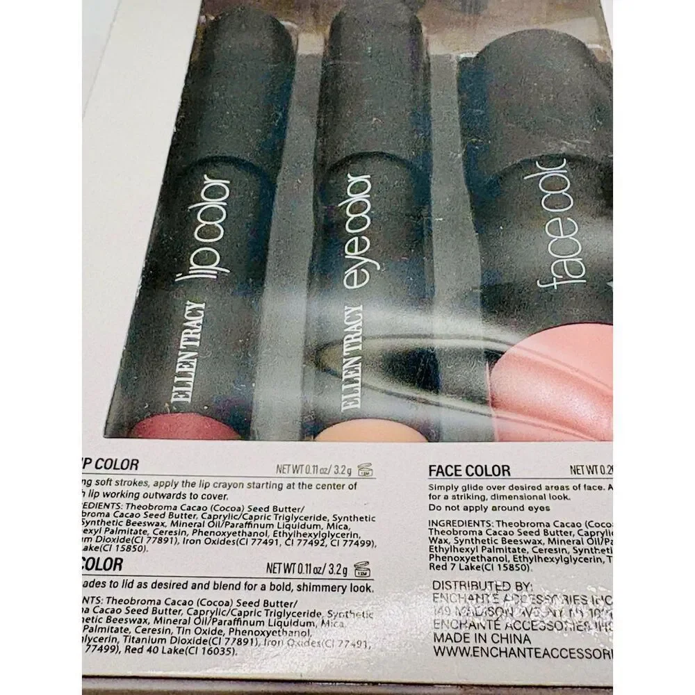 NWT ELLEN TRACY COMPLEXION COLOR STICKS FOR LIP EYE FACE FOR A WARM NATURAL GLOW